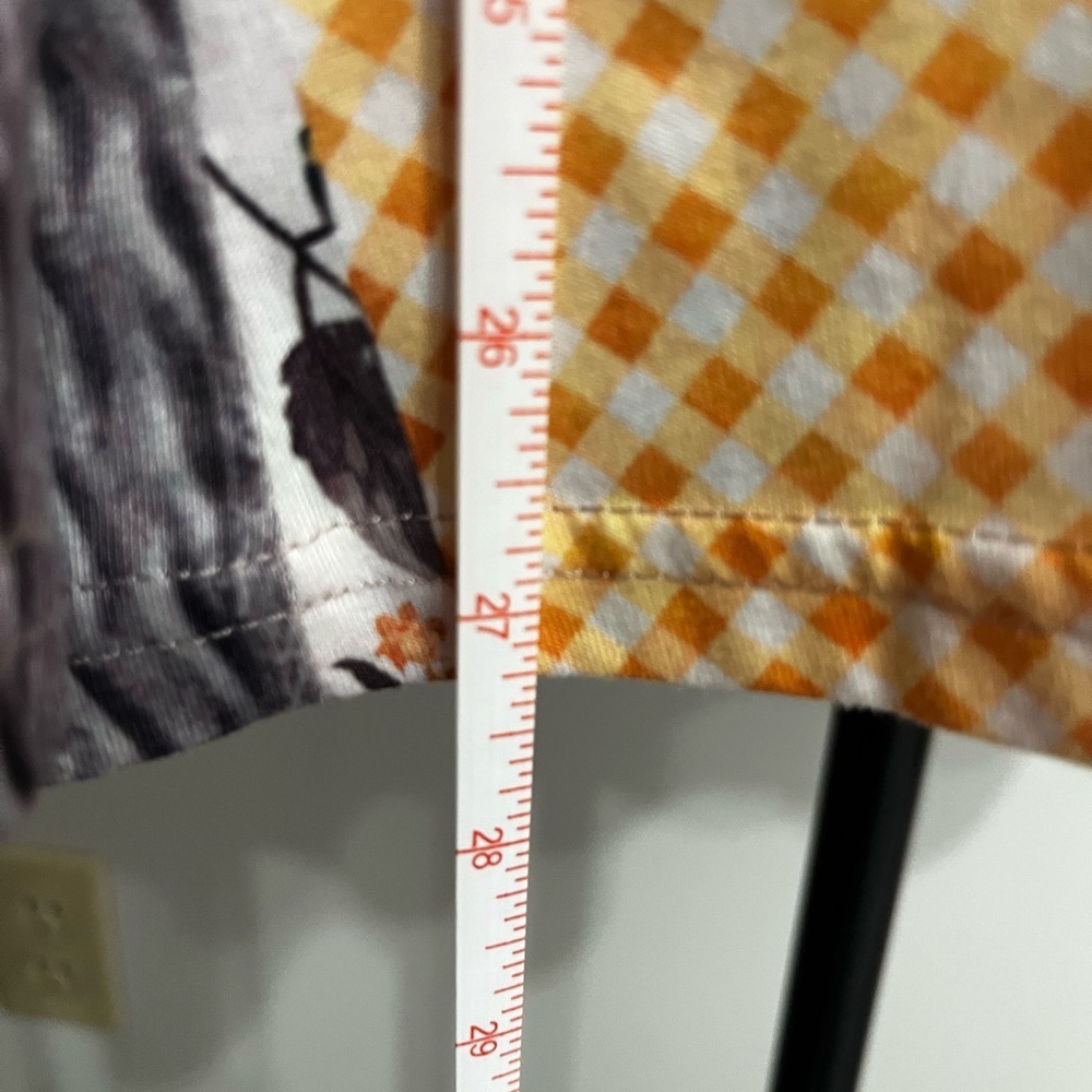 Patchwork Long Sleeve Top - Yellow and Gray Sz L - Picture 3 of 8